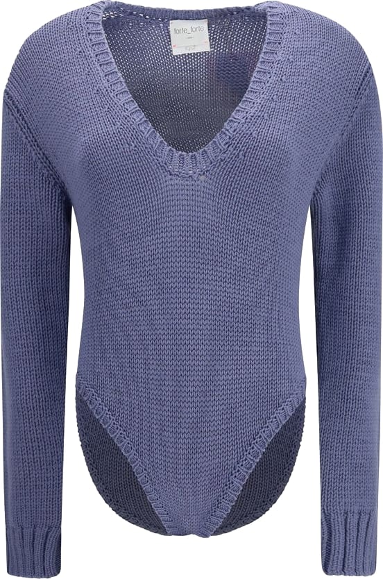 Forte_Forte Purple Wool Oves Aries Bodysuit