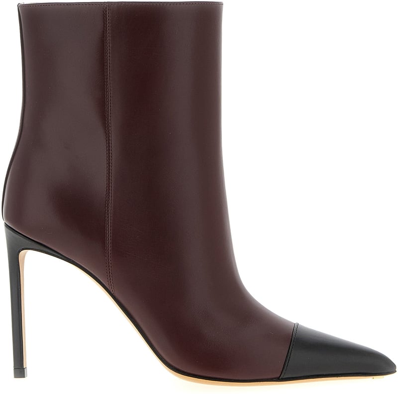 Francesco Russo Bordeaux Goatskin Ankle Boots