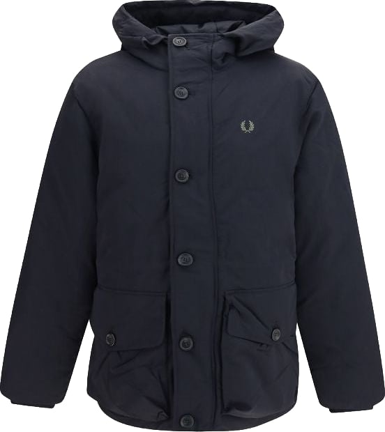 Fred Perry Black Recycled Polyamide Parka