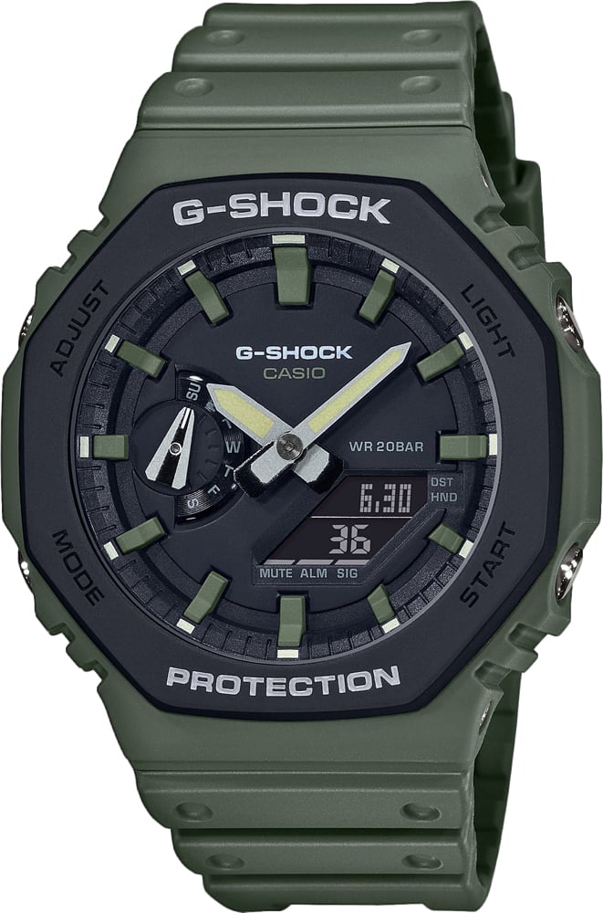 G-Shock Horloge GA-2110SU-3AER Quartz Groen met Zwart