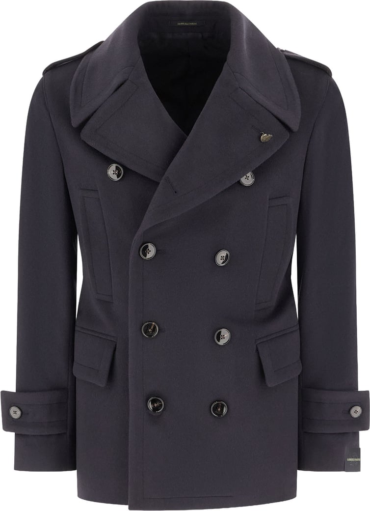 Gabriele Pasini Midnight blue wool and cashmere coat