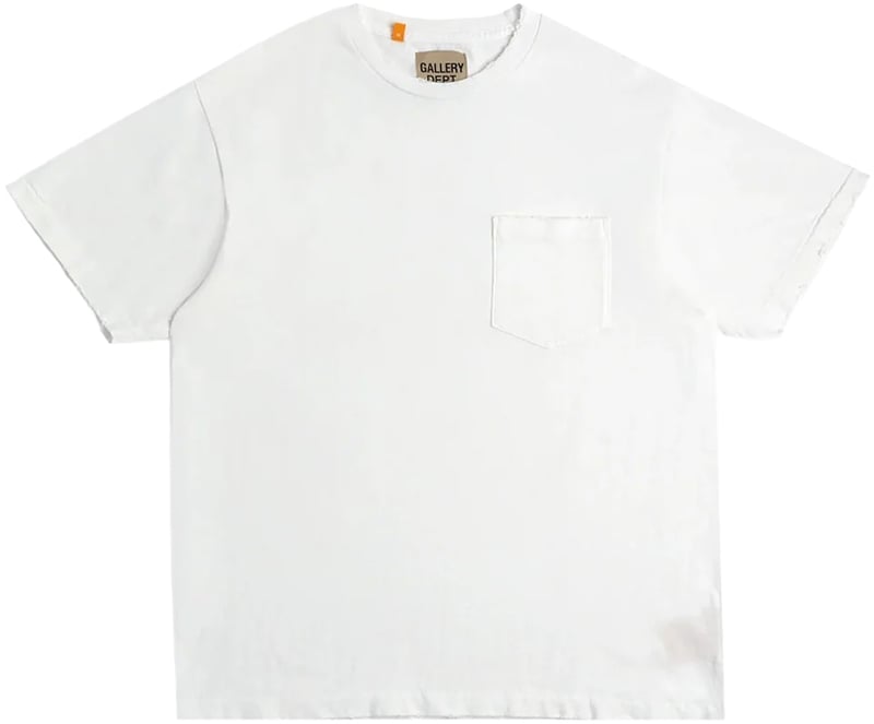 Gallery Dept. Plain Vintage Pocket Tee 'White'