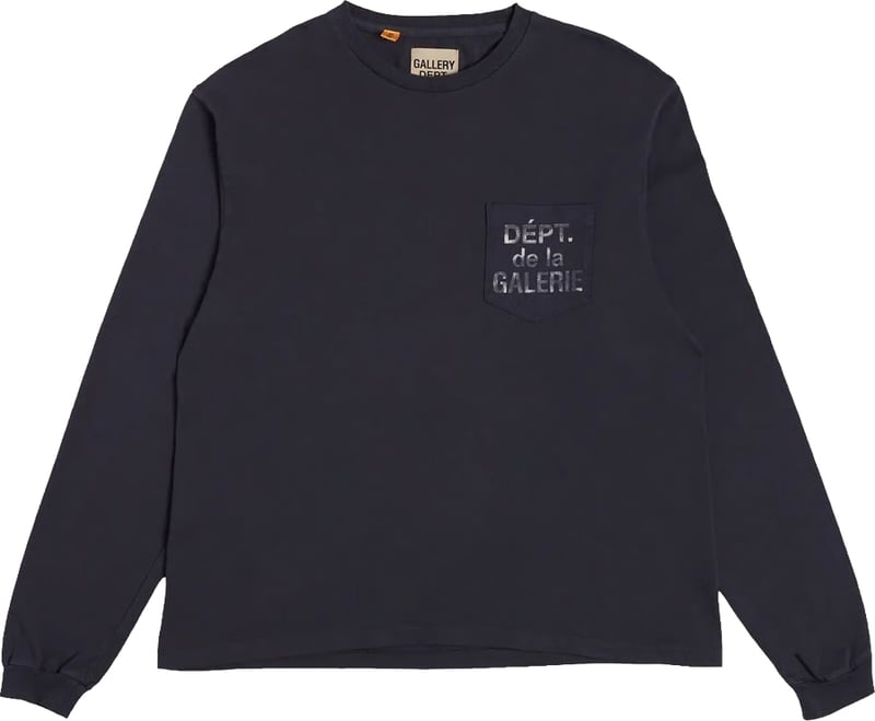 Gallery Dept. French Logo Pocket Longsleeve T-shirt (Vintage Black)