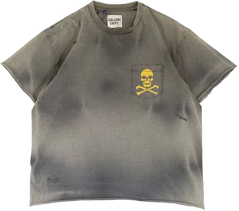 Gallery Dept. Pirate Zip T-Shirt (Gewassen Zwart)