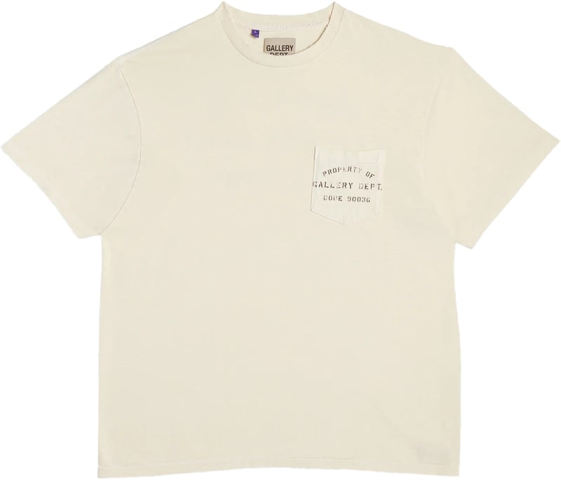 Gallery Dept. Property of Stencil T-shirt 'Antique White'