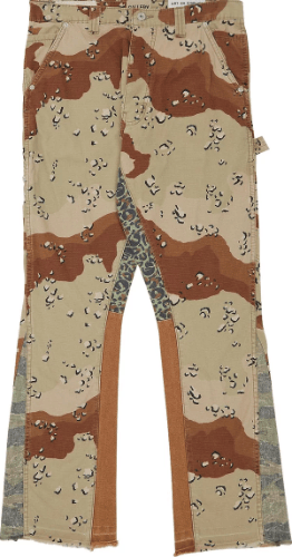 Gallery Dept. Camo La Flare Pants 'Chocolate Chip'