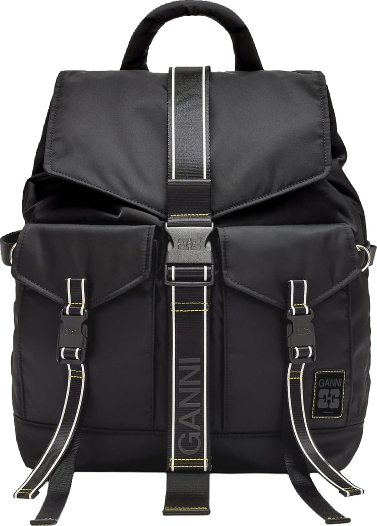 Dames Re-Tech nylon rugzak met print Bruin