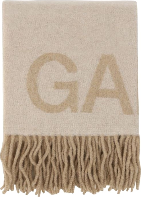 Ganni Beige Wool Oves Aries Scarf