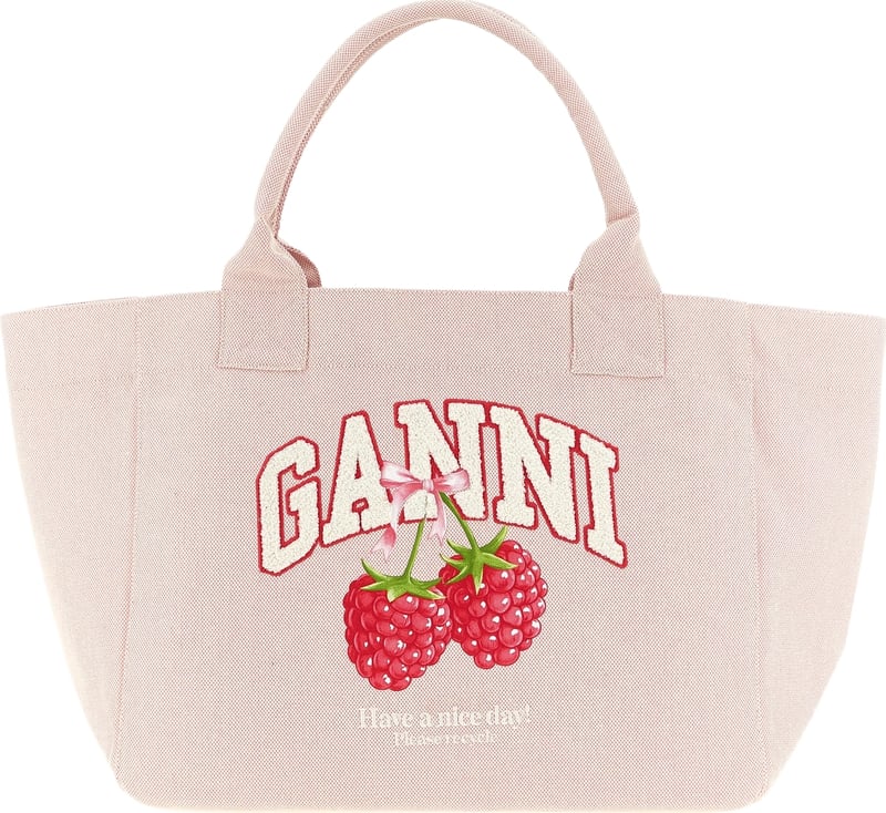 Ganni Multicolor Recycled Polyester Tote Bag