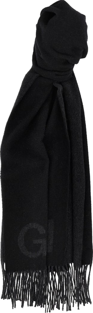 Ganni Black Wool Scarf