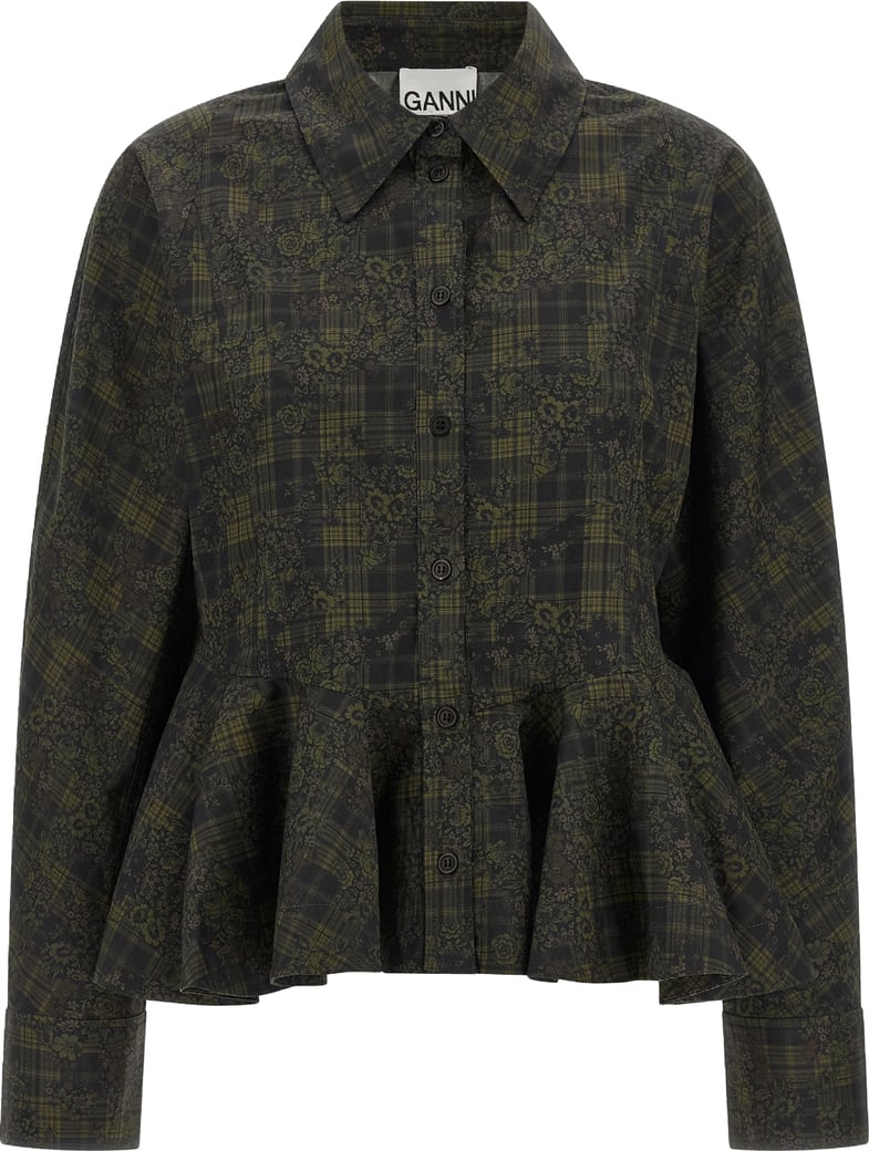 Ganni Bicolor Organic Cotton Blouse