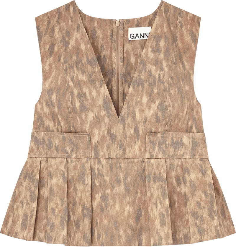 top leopard beige