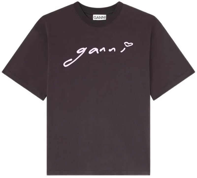 t-shirt grijs met roze logo