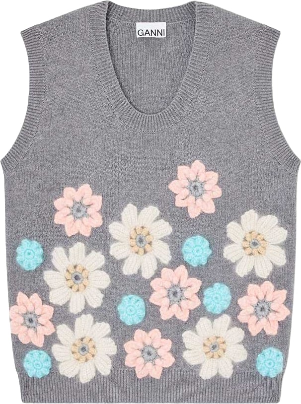 top grijs bloemen