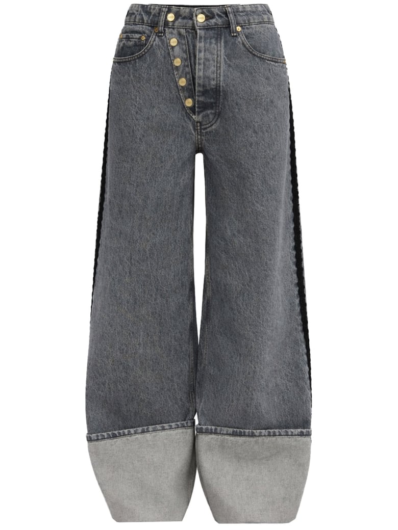 Double Fly Grey Organic Cotton Jeans