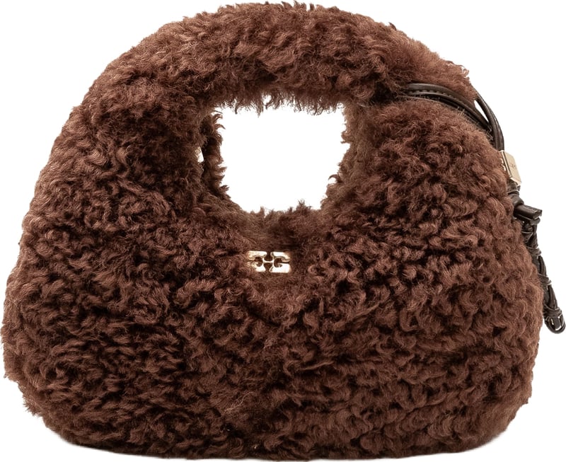 Borsa Hobo Mini con Effetto Pelliccia