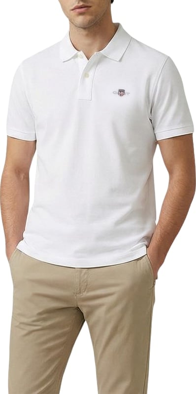 Gant White Cotton Polo Shirt