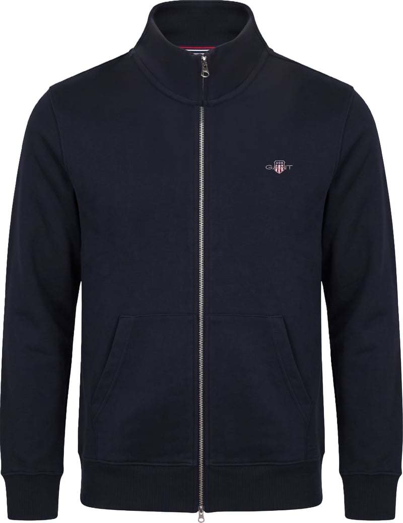 Hoodie with zip and embroidered logo