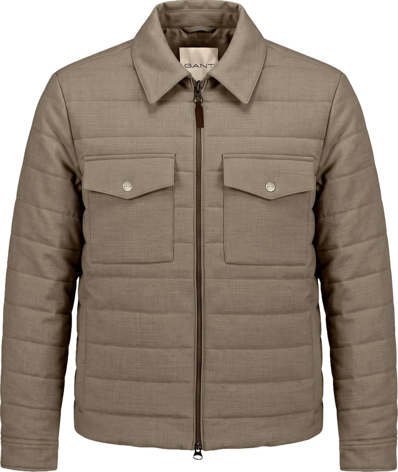 Wool blend jacket with classic collar