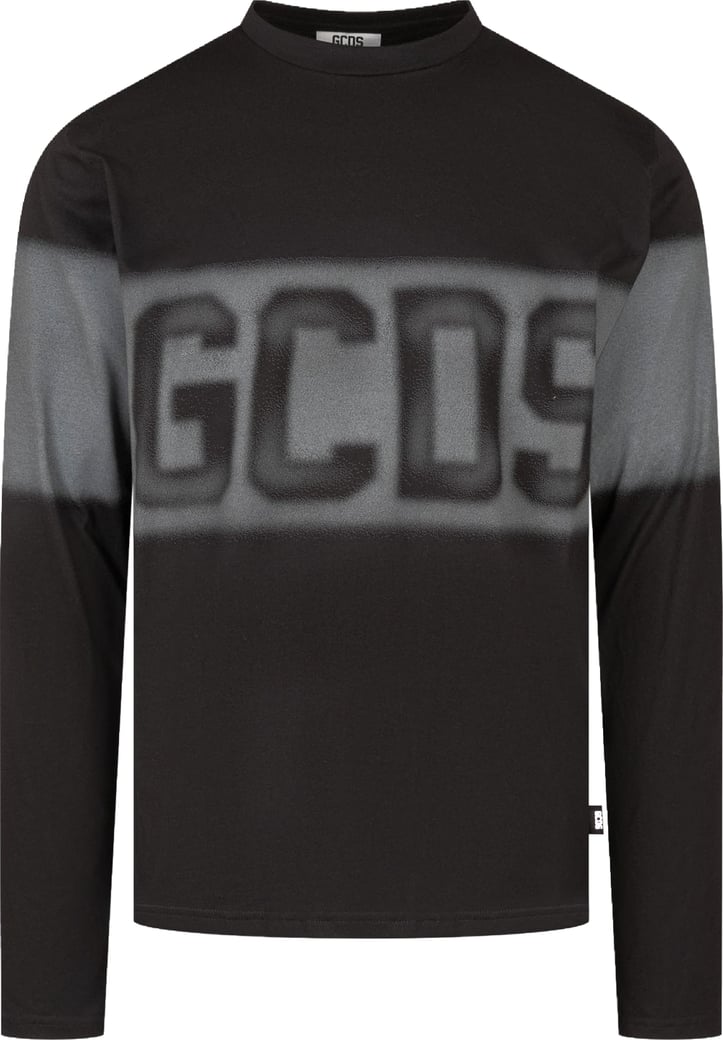 T-shirt a Maniche Lunghe con Logo Sfumato