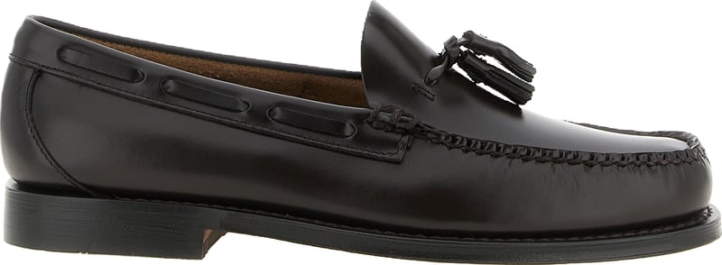 G.H. BASS Brown Cowhide Slip-On Loafers