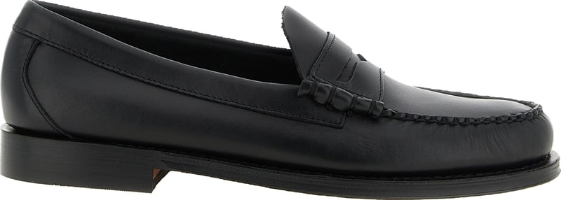 G.H. BASS Black Cowhide Slip-On Loafers