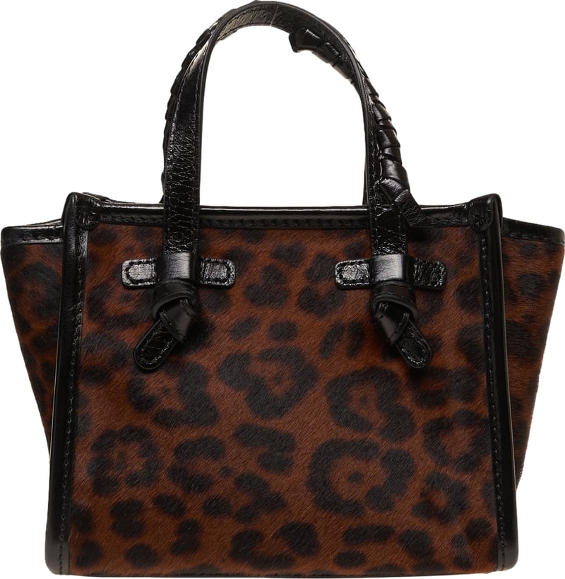 Handbag with animal print