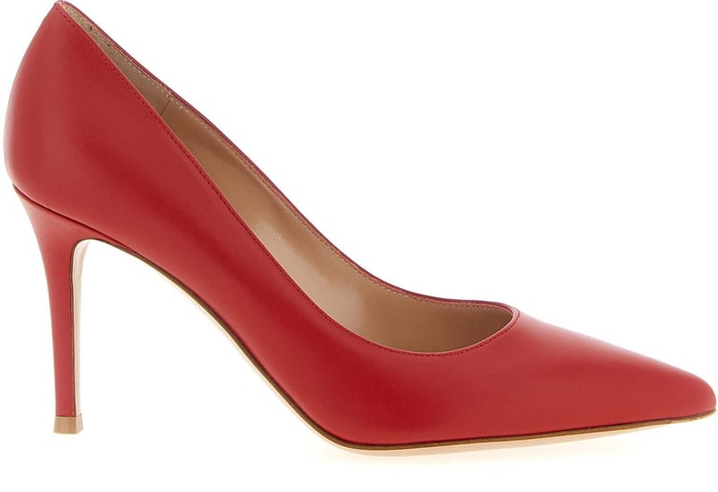 Gianvito Rossi Red Calfskin High Heel Pumps