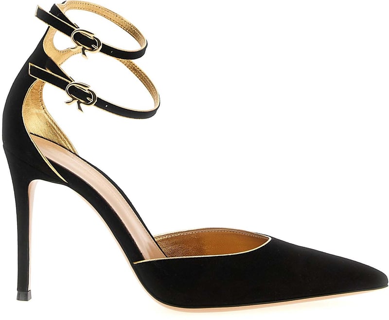 Gianvito Rossi Black Suede Leather High Heel Pumps