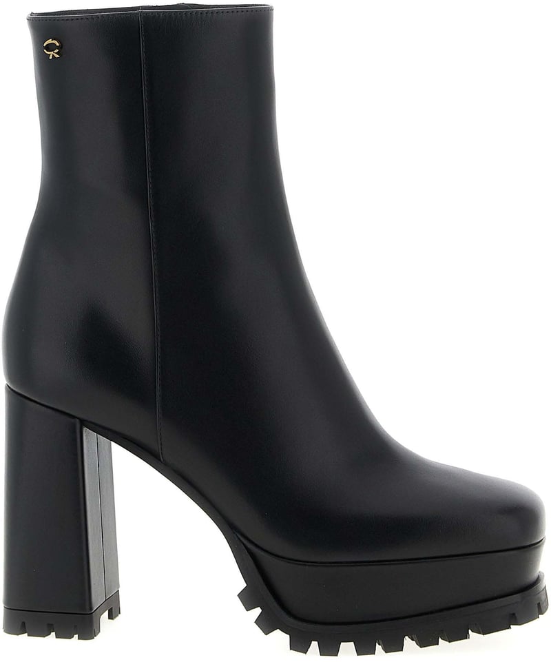 Gianvito Rossi Black Calfskin Ankle Boots