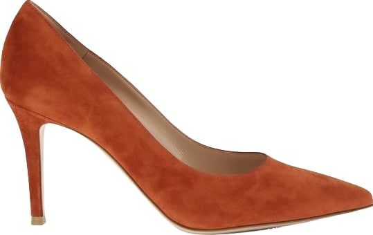 Gianvito Rossi Red Calf Leather Bos Taurus High Heel Pumps