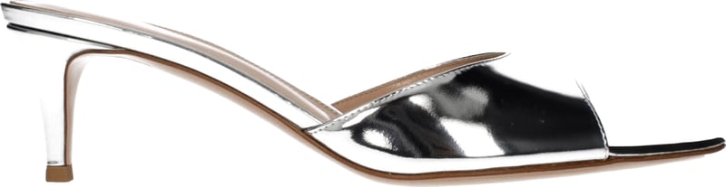 Gianvito Rossi Gray Leather Platform Sandals