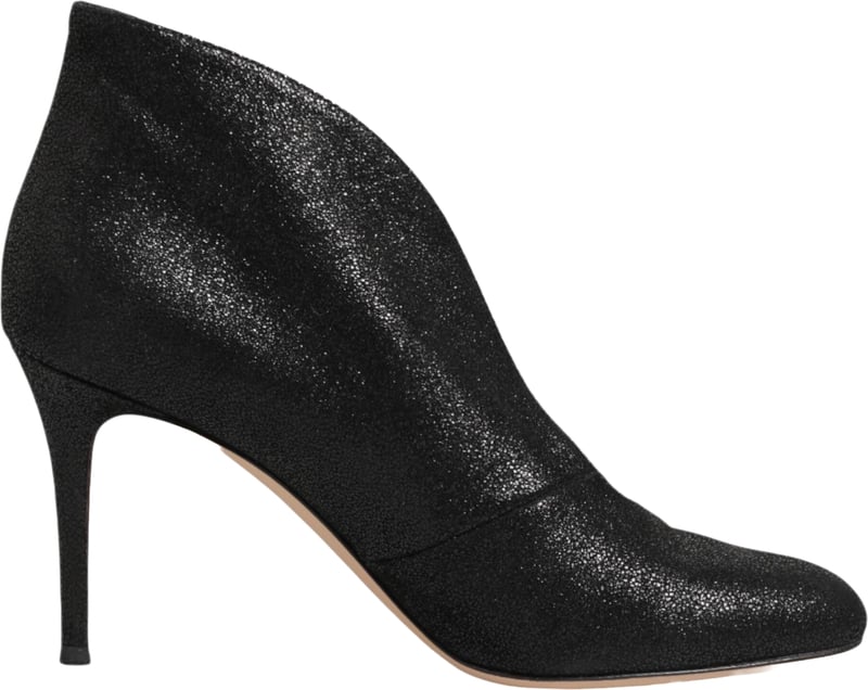 Gianvito Rossi Metallic Black Pump Stiletto Heels Shoes