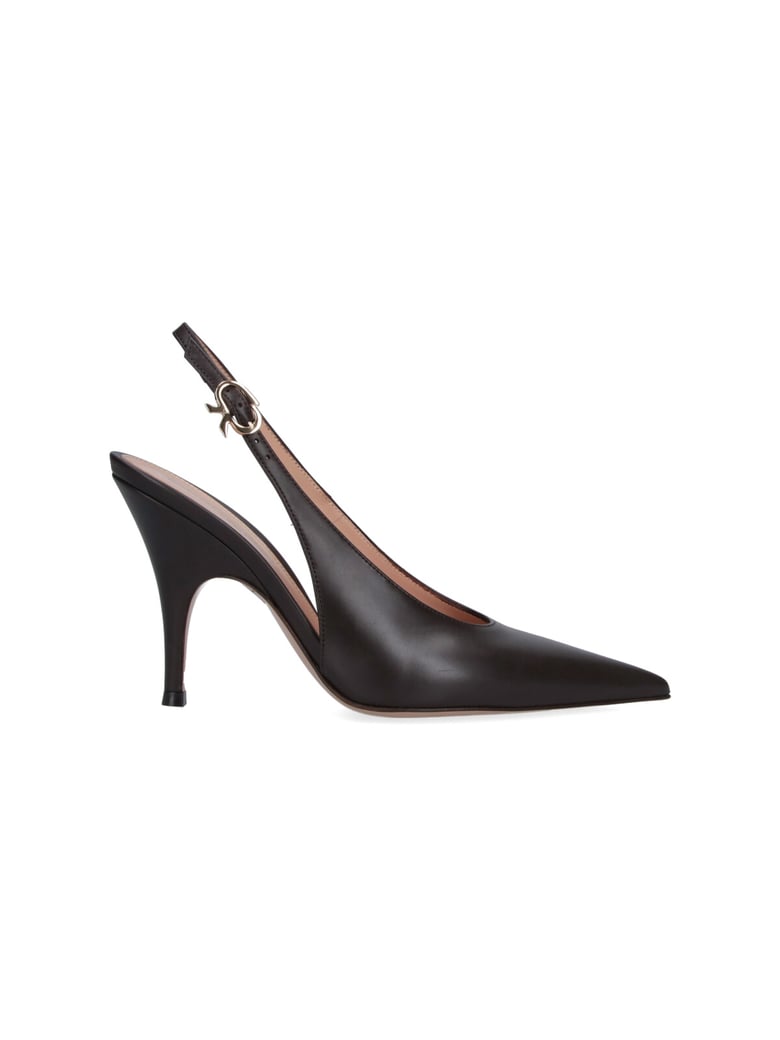 Brown Sofia 95 Slingback Pumps