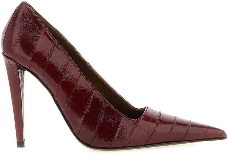 Giuseppe Zanotti Bordeaux Leather High Heel Pumps
