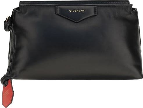Givenchy Black Lamb Ovis Aries Clutch Bag
