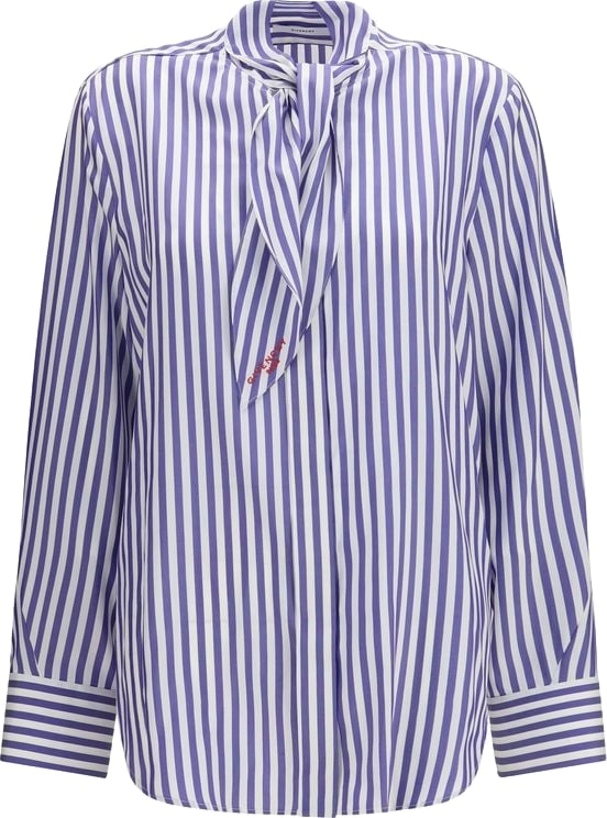 Givenchy Blue Silk Pattern Shirt