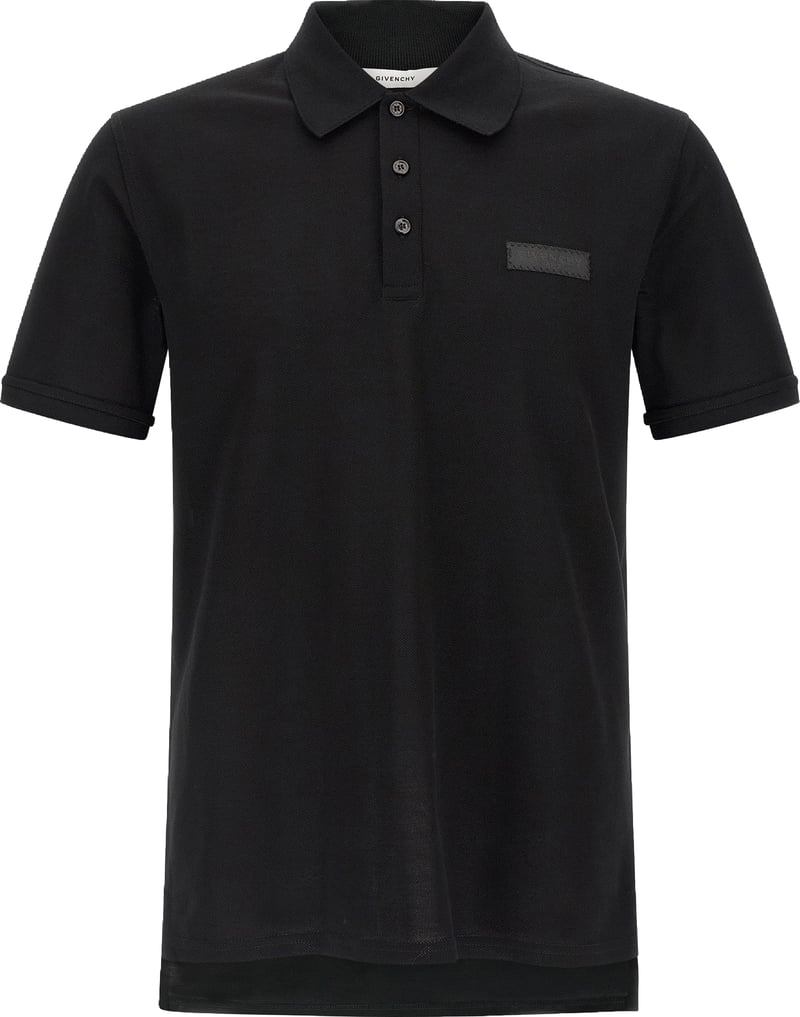 Givenchy Black Cotton Polo Shirt