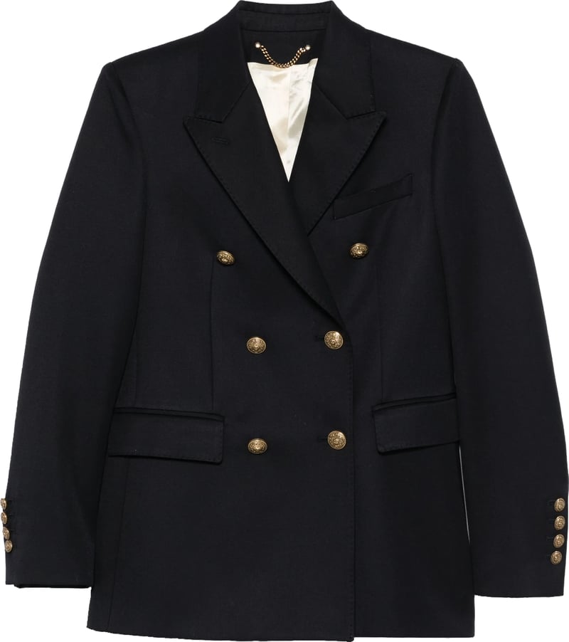 golden double breasted blazer darkblue (navy)