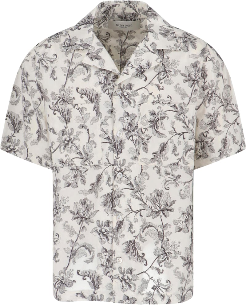 Crisp White Button-Down Shirt with Structured Collar