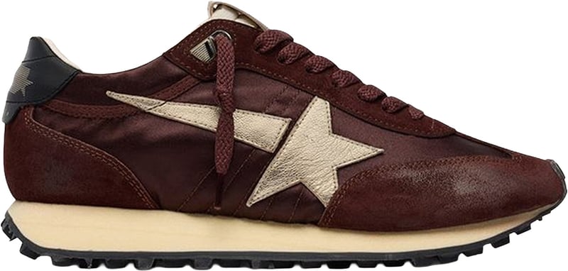 Dames Sneakers met vintage finish Bordeauxrood