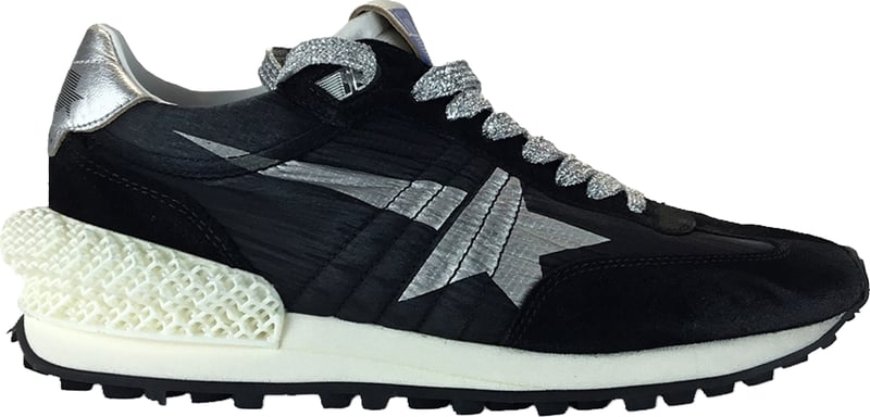 Low sneakers in fabric and suede