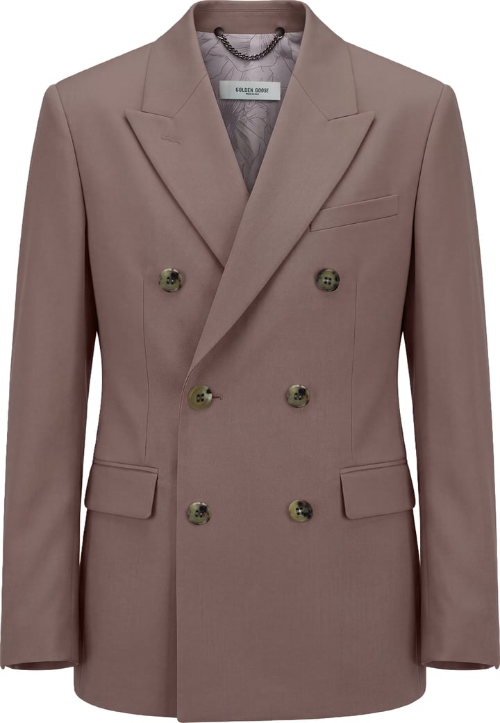 Double-breasted jacket in cotton