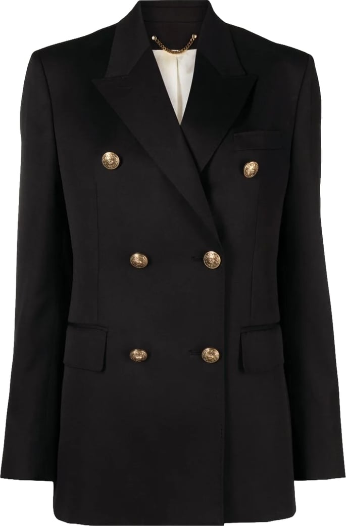 golden ws double breasted blazer black