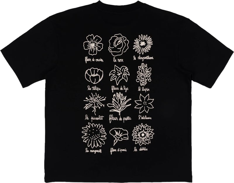Goodies Sportive Le Fleuriste Tee Zwart