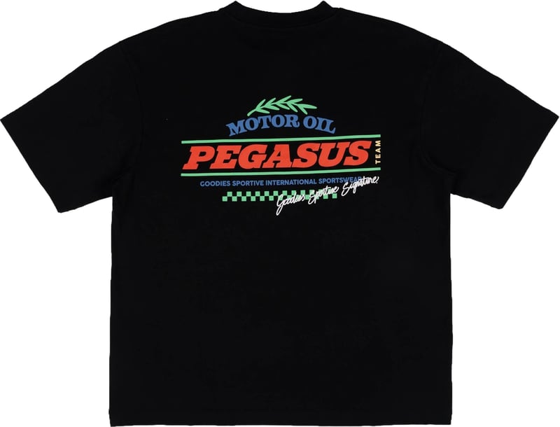 Goodies Sportive Motor Oil Tee Zwart