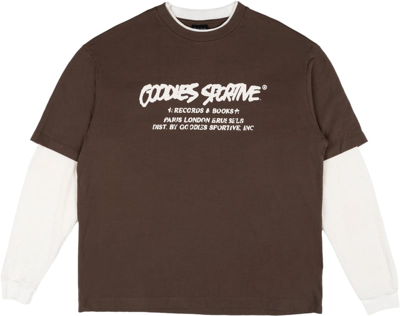 Goodies Sportive Records Longsleeve Bruin