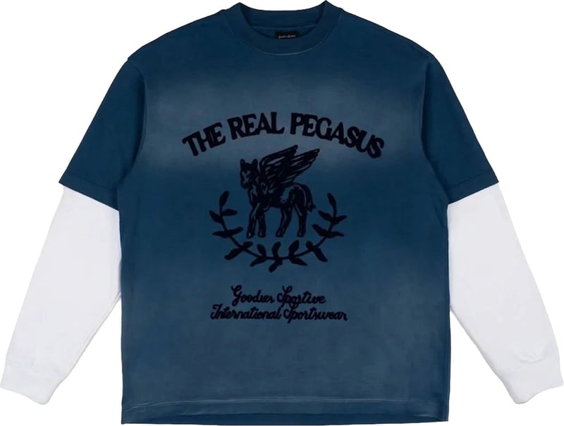 Goodies Sportive Real Pegasus Longsleeve Blauw