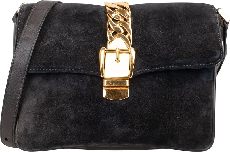 Gucci Suede Sylvie Small Crossbody Bag