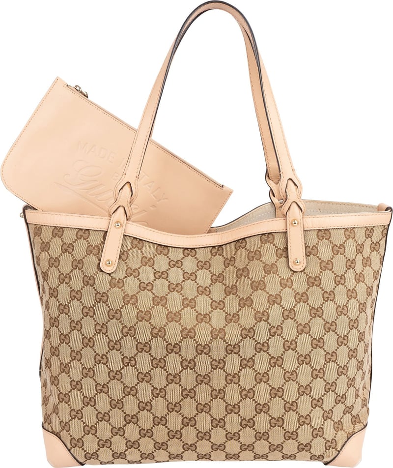 Gucci Monogram GG Tote Shoulder Bag